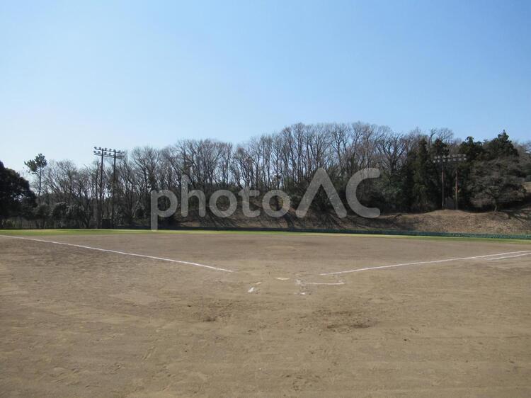 青空と野球場　大池公園 青空,空,青の写真素材