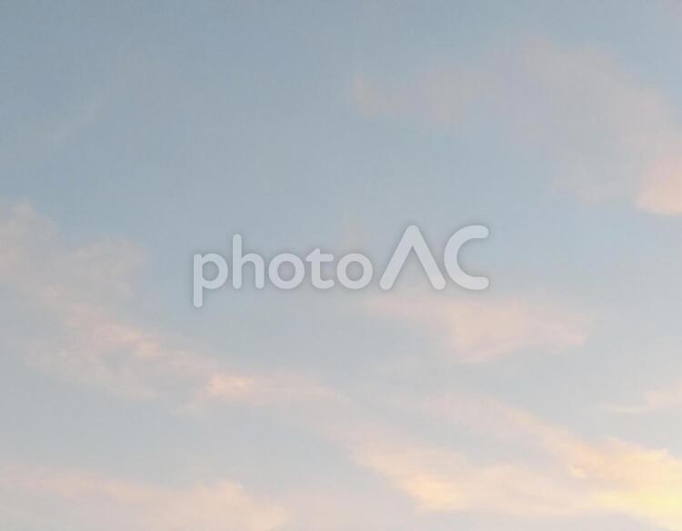 夕暮れの空 空,青空,天気の写真素材