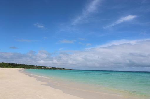 砂浜 海,砂浜,海水浴の写真素材