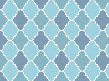 Moroccan pattern with cloth texture _ blue, النمط المغربي, نمط المغرب, كرافيل, JPG