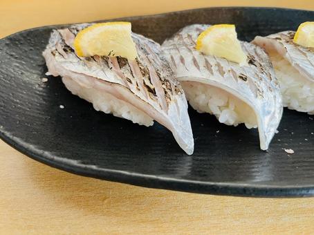 炙り太刀魚のにぎり寿司 太刀魚,刺身,魚の写真素材