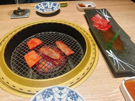 恵比寿の高級焼肉2 焼き肉,焼肉,牛肉の写真素材