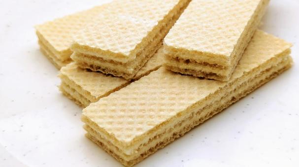 お菓子-77 お菓子-77 ウエハース,バニラ味,バニラの写真素材