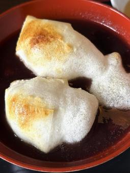 焼餅ぜんざい ぜんざい,焼餅,和菓子の写真素材