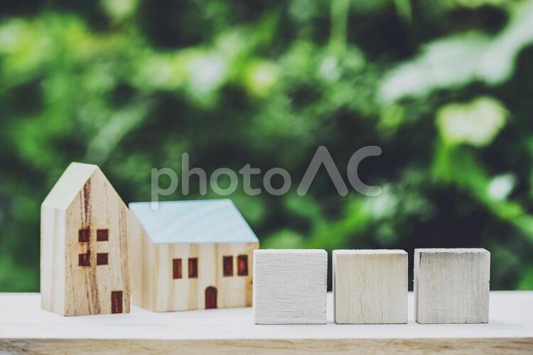 3文字・住宅模型 ビジネス,ビジネスイメージ,3の写真素材