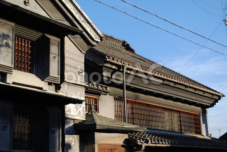 千曲市蔵の街稲荷山の街並み 信州,千曲市,蔵の街の写真素材
