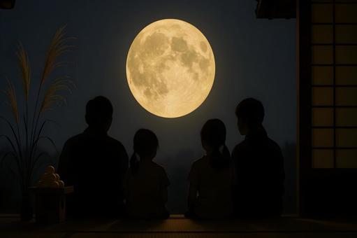 月夜の家族 月夜の家族の写真