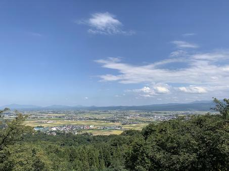 鮫ヶ尾城からの眺め2 鮫ヶ尾城,城址,続日本100名城の写真素材