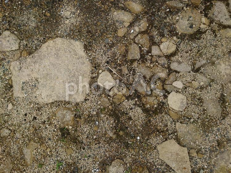 石と砂利（コピースペース、背景素材） 石,砂利,テクスチャの写真素材