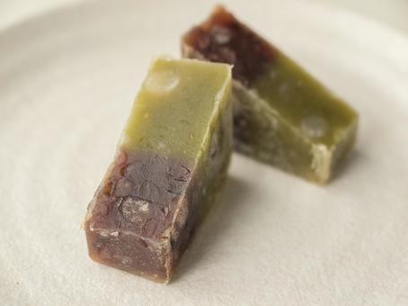 きんつば 抹茶きんつば 和菓子 きんつば 抹茶きんつば 和菓子 きんつば,抹茶きんつば,和菓子の写真素材