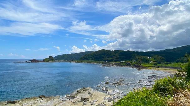 夏の奥能登 外浦の風景:4 夏の奥能登 外浦の風景:4 能登,奥能登,珠洲の写真素材