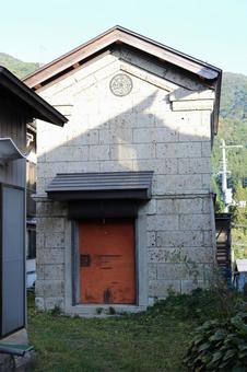 大内宿の蔵 蔵,石造り,大内宿の写真素材