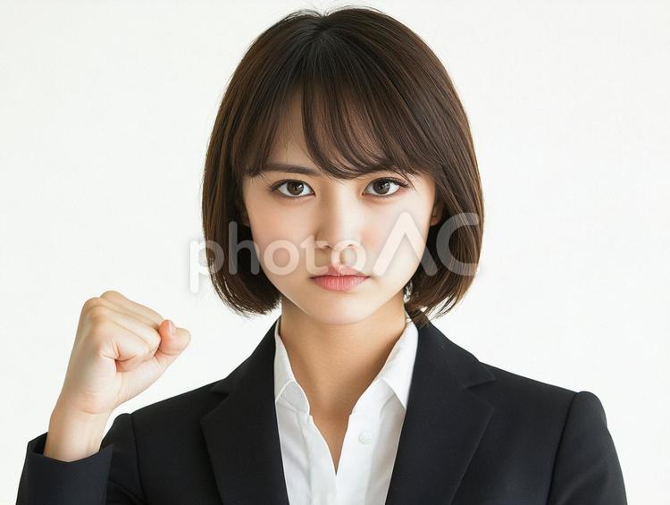 こぶしを固めるビジネスウーマンのイメージ 女性,ビジネス,こぶしの写真素材