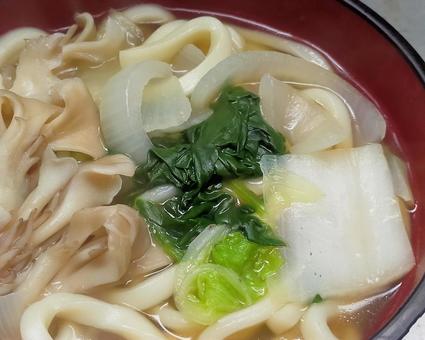 野菜　うどん うどん,白菜,ハクサイの写真素材
