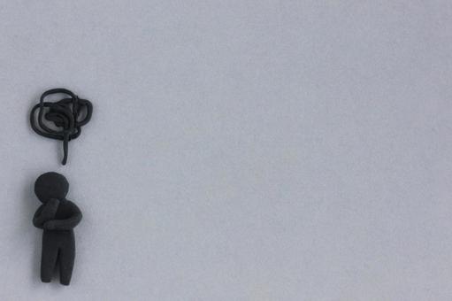 悩む人のフレーム 左寄せ 悩む人のフレーム 左寄せの写真