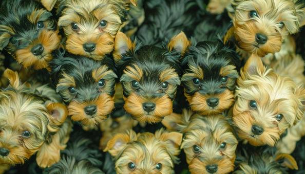 犬の大群 犬の大群の写真