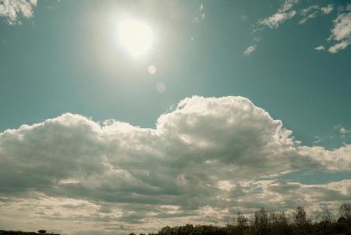 雲と太陽の光 雲と太陽の光の写真