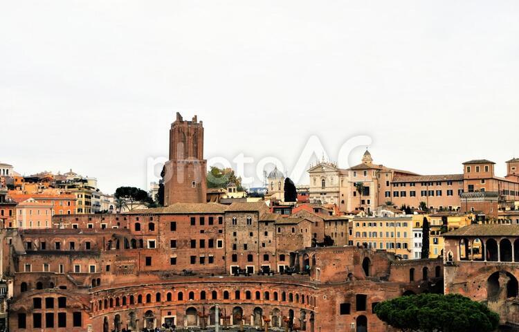 記念堂からのローマの景観６ ローマ,ヴィットリオ・エマヌエーレ２世,記念堂からの眺望の写真素材