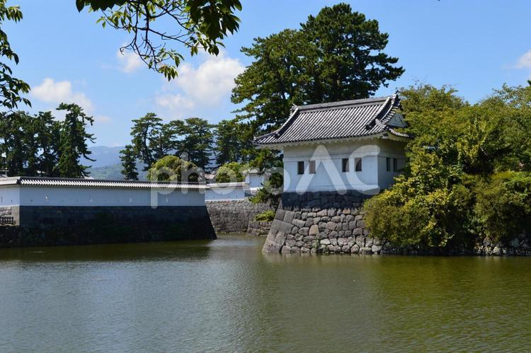 小田原城のお堀 お堀,小田原城,晴天の写真素材