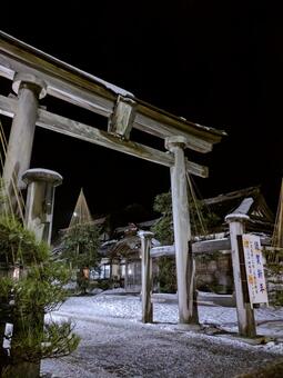 年賀 能登國一宮,氣多大社,鳥居の写真素材