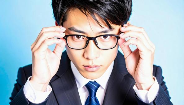 眼鏡をかけた知的で真面目そうな若い男性 眼鏡をかけた知的で真面目そうな若い男性の写真