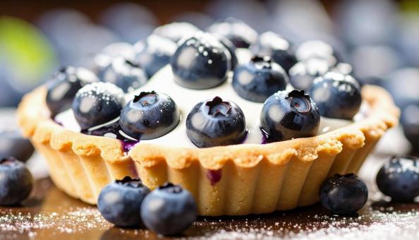 ブルーベリーのタルトの写真