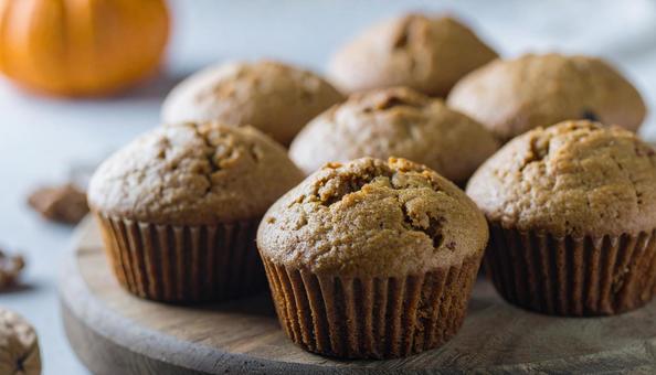 かぼちゃとナッツのマフィン かぼちゃの写真
