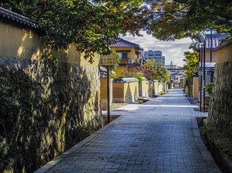 【山口県】長府・古江小路町 古江小路町,長府,街並みの写真素材