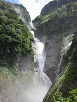 富山県-称名滝 称名滝,滝,国指定名勝の写真素材