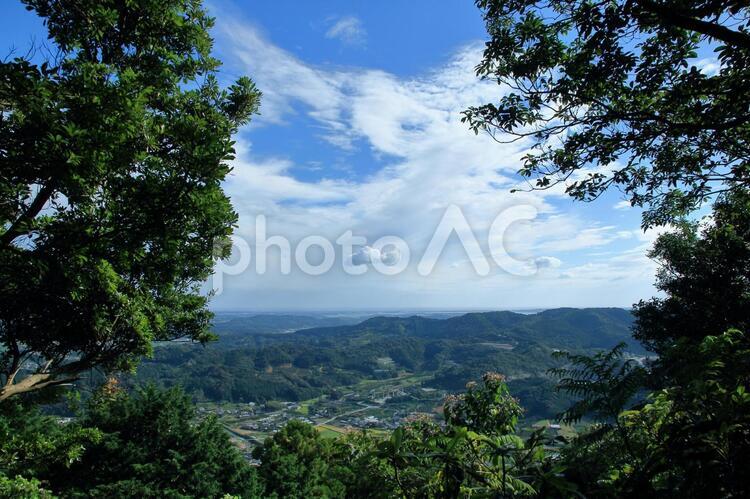 展望台からの風景 山,展望,眺望の写真素材