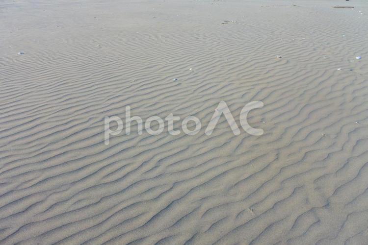 波打った模様の砂浜 砂浜,海,浜辺の写真素材
