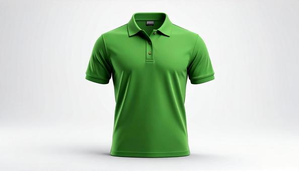 緑色のポロシャツ 白背景 商品画像風 緑色のポロシャツ 白背景 商品画像風の写真