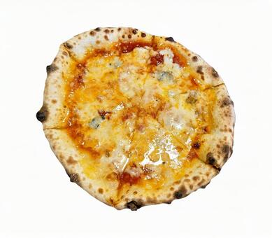 クワトロ・フォルマッジ ピザ,クワトロ・フォルマッジ,宅配ピザの写真素材