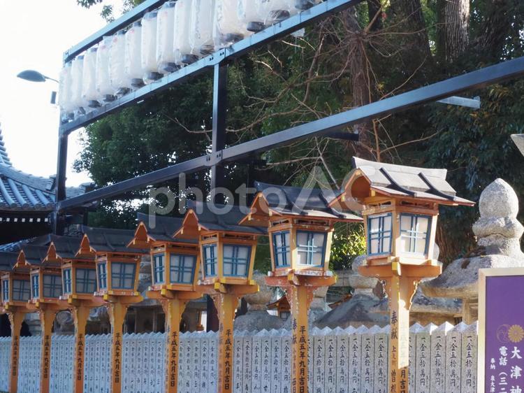 ある日の散歩道 風景,街,神社の写真素材