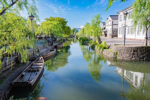 岡山　倉敷美観地区の風景 倉敷,倉敷美観地区,岡山の写真素材