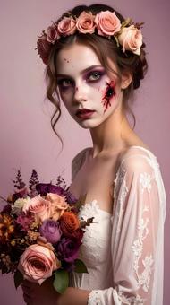 花嫁ゾンビの仮装 ハロウィン 花嫁ゾンビの仮装 ハロウィンの写真