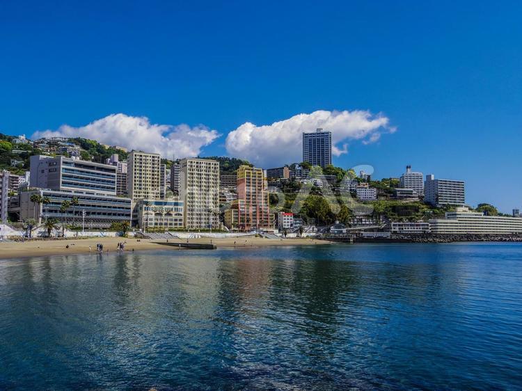 【静岡県】熱海市・熱海サンビーチ 静岡県,熱海市,熱海サンビーチの写真素材