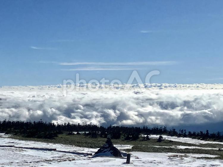苗場山からの景色8　雲海 苗場山,登山,トレッキングの写真素材