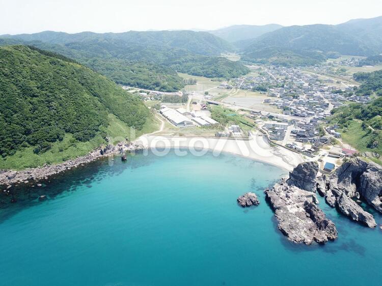 海と街並み 海,青,青いの写真素材
