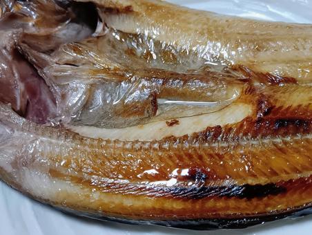 ほっけの干物の接写 ほっけの干物の接写の写真