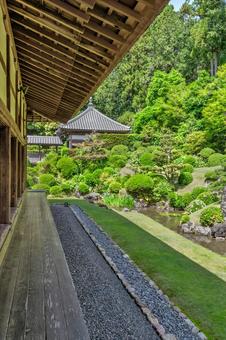 浜松市 龍潭寺の縁側と庭園(静岡) 浜松市 龍潭寺の縁側と庭園(静岡) 日本庭園,庭,龍潭寺の写真素材
