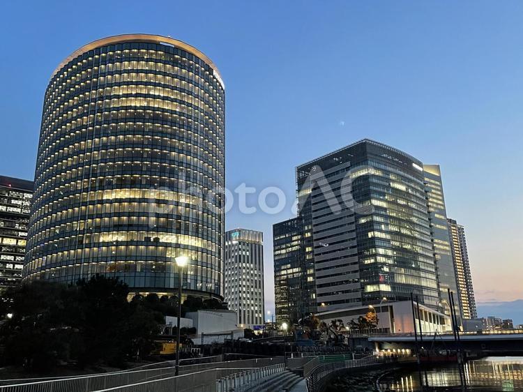 みなとみらい　夜景 みなとみらい,夜景,外観の写真素材