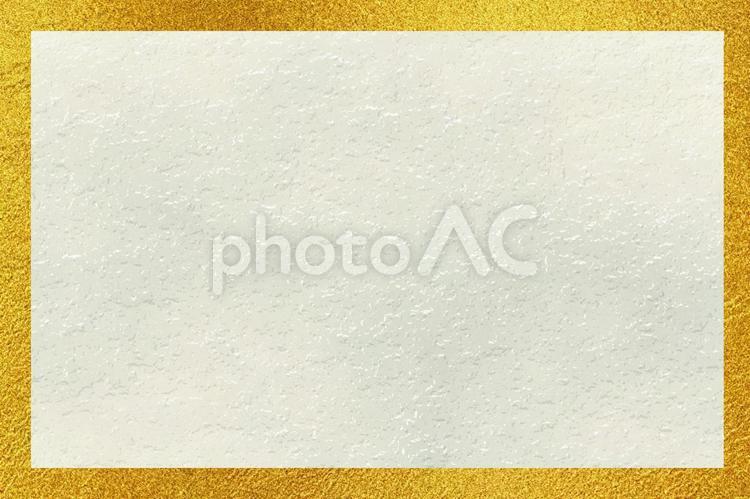 黄金の枠と和紙フレーム　和　高級　年賀　イメージ　素材 背景,金,ゴールドの写真素材