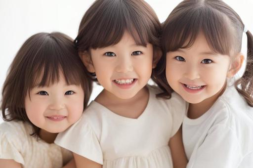 3人の女の子 3人の女の子の写真