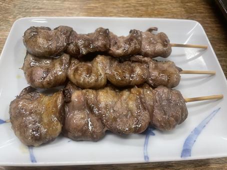 こころ　ハート焼き鳥 こころ,ハート,焼き鳥の写真素材