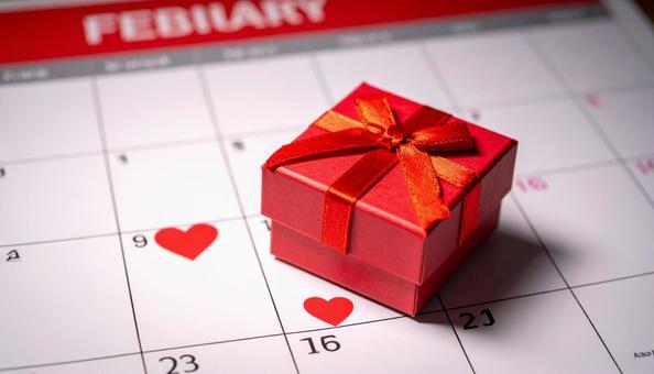 バレンタインデー カレンダーの2月14日 バレンタインデー カレンダーの2月14日の写真