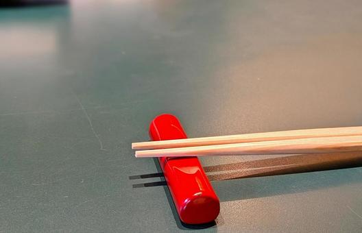 和食のテーブルセット箸と箸置き 箸置き,箸,和食の写真素材