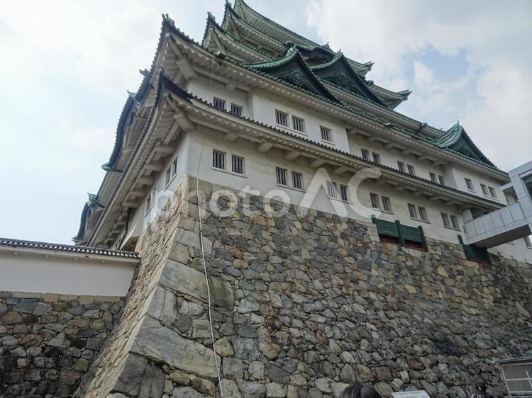 名古屋城の風景-20 名古屋城,愛知県名古屋市,石垣の写真素材