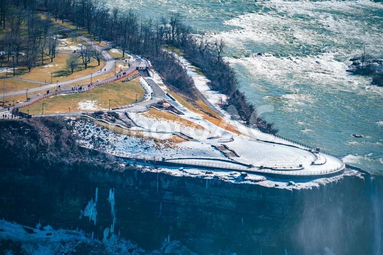 展望台からの風景 ナイアガラの滝,カナダ,オンタリオ州の写真素材