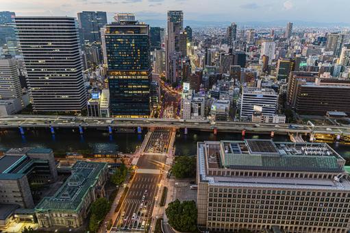 都市景観 都市景観 ステーションワン,淀屋橋,大阪の写真素材